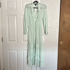 Forever 21 Ruffle-Trim Duster Kimono